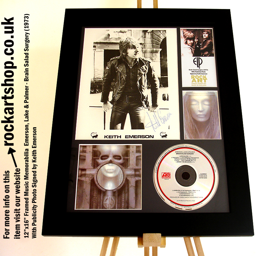 ELP SIGNED BRAIN SALAD SURGERY KEITH EMERSON AUTOGRAPHED