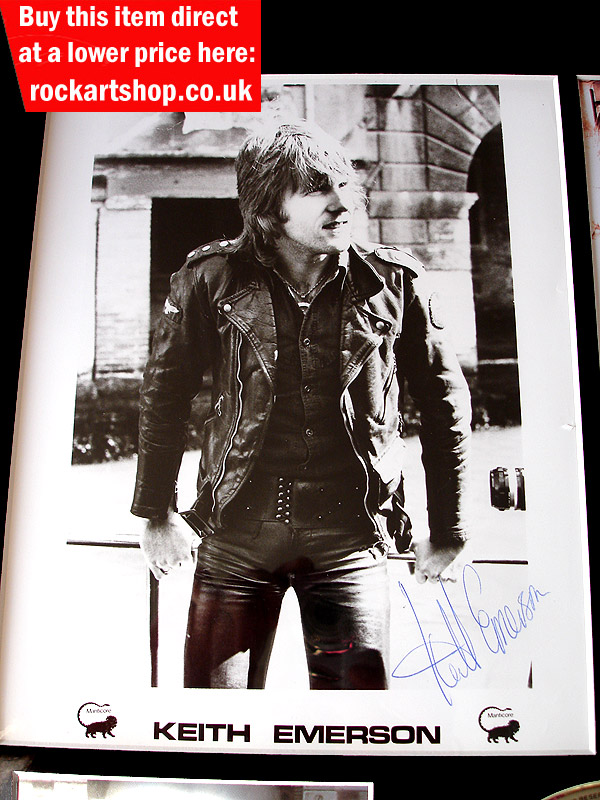 ELP Publicity Photo Signed Keith Emerson