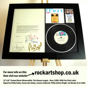 HUMAN LEAGUE FULLY SIGNED PHIL +JOANNE +SUSAN +IAN +JO +ADRIAN 1981