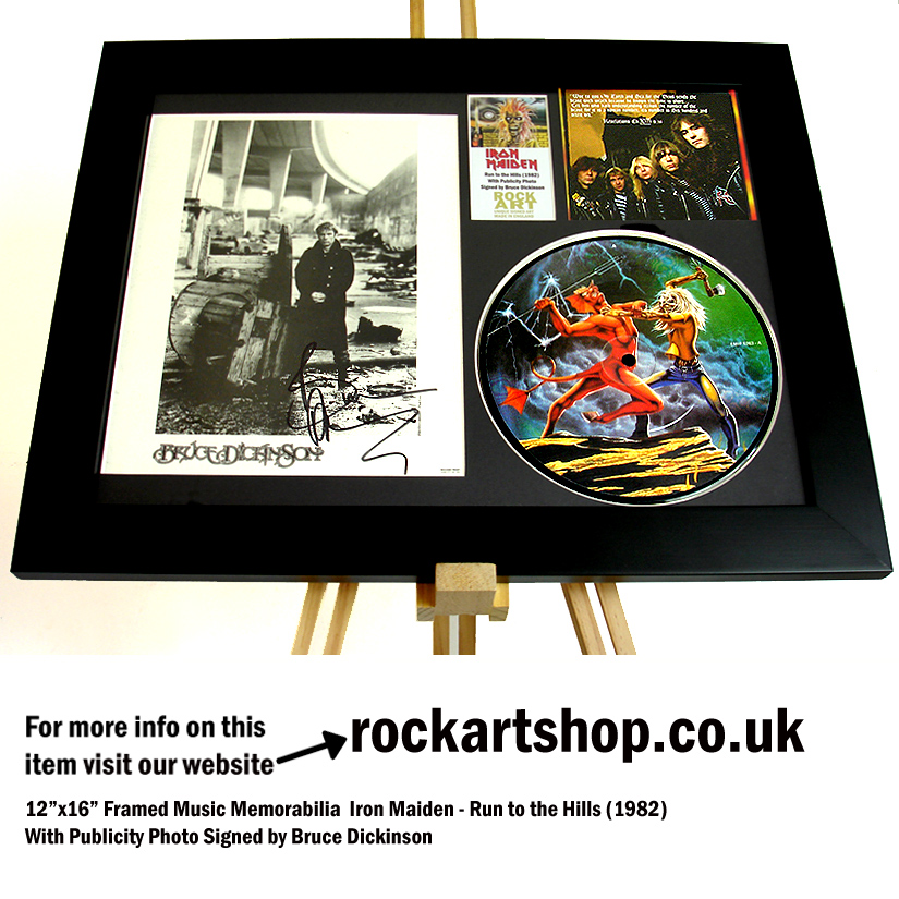 IRON MAIDEN RUN TO THE HILLS VINYL SIGNED BRUCE DICKINSON IRON MAIDEN RUN TO THE HILLS VINYL SIGNED BRUCE DICKINSON