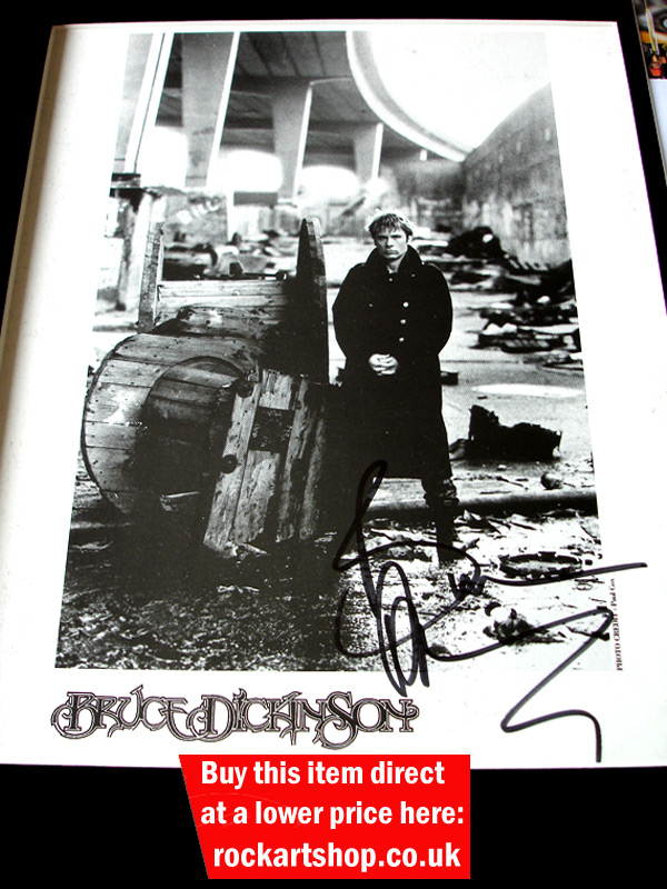 Bruce Dickinson Signed Publicity Photo Bruce Dickinson Signed Publicity Photo