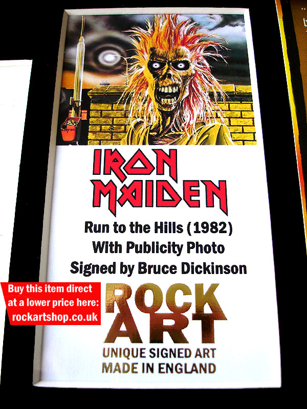 IRON MAIDEN RUN TO THE HILLS VINYL SIGNED BRUCE DICKINSON IRON MAIDEN RUN TO THE HILLS VINYL SIGNED BRUCE DICKINSON