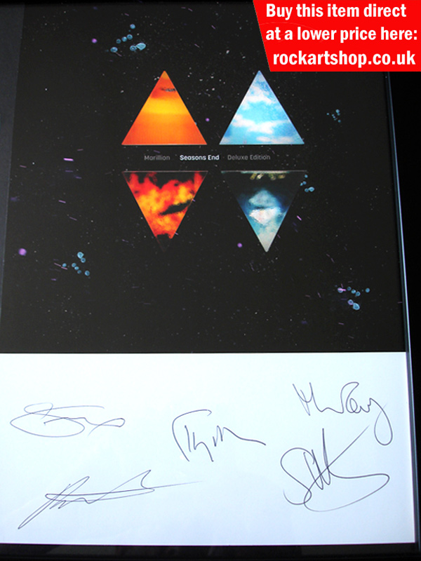 MARILLION FULLY AUTOGRAPHED MUSIC MEMORABILIA SEASONS END - Image 2