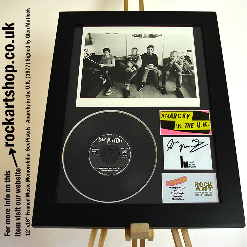 SEX PISTOLS ANARCHY IN THE UK VINYL SINGLE SIGNED GLEN MATLOCK SEX PISTOLS ANARCHY IN THE UK VINYL SINGLE SIGNED GLEN MATLOCK