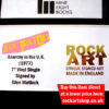 ROCK ART SIGNED MUSIC MEMORABILIA ROCK ART SIGNED MUSIC MEMORABILIA