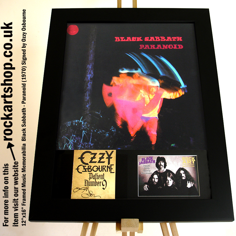 BLACK SABBATH SIGNED MUSIC MEMORABILIA OZZY OSBOURNE PARANOID BLACK SABBATH SIGNED MUSIC MEMORABILIA OZZY OSBOURNE PARANOID