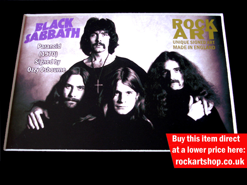 BLACK SABBATH SIGNED MUSIC MEMORABILIA OZZY OSBOURNE PARANOID BLACK SABBATH SIGNED MUSIC MEMORABILIA OZZY OSBOURNE PARANOID