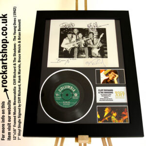 THE SHADOWS SIGNED SIGNED CLIFF RICHARD +HANK MARVIN +BRUCE +BRIAN