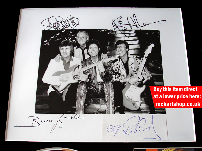 Cliff Richard & The Shadows SIGNED Publicity Photo