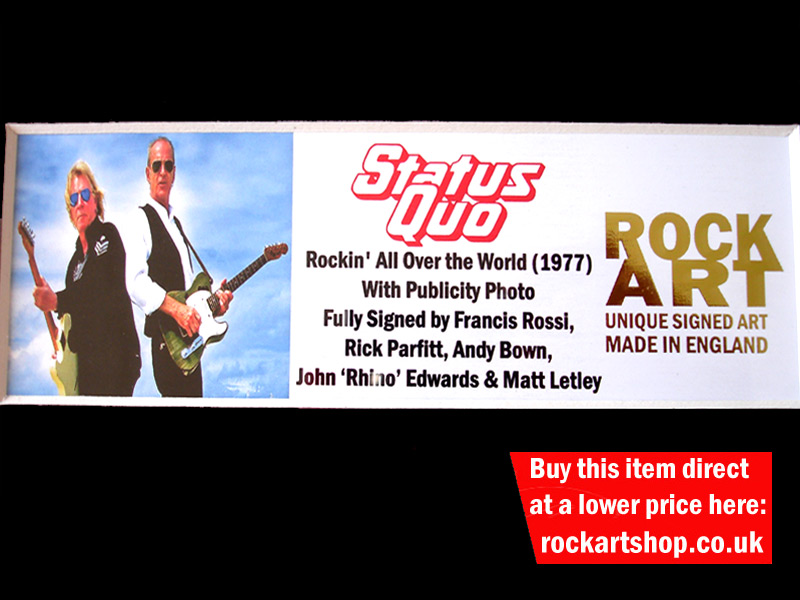 ROCK ART SIGNED MUSIC MEMORABILIA
