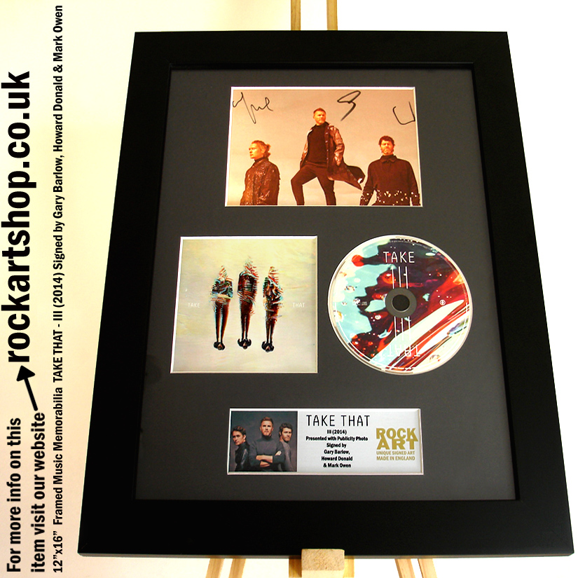 TAKE THAT AUTOGRAPHED GARY BARLOW HOWARD DONALD MARK OWEN