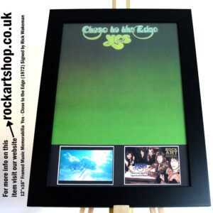 YES SIGNED MUSIC MEMORABILIA CLOSE TO THE EDGE RICK WAKEMAN