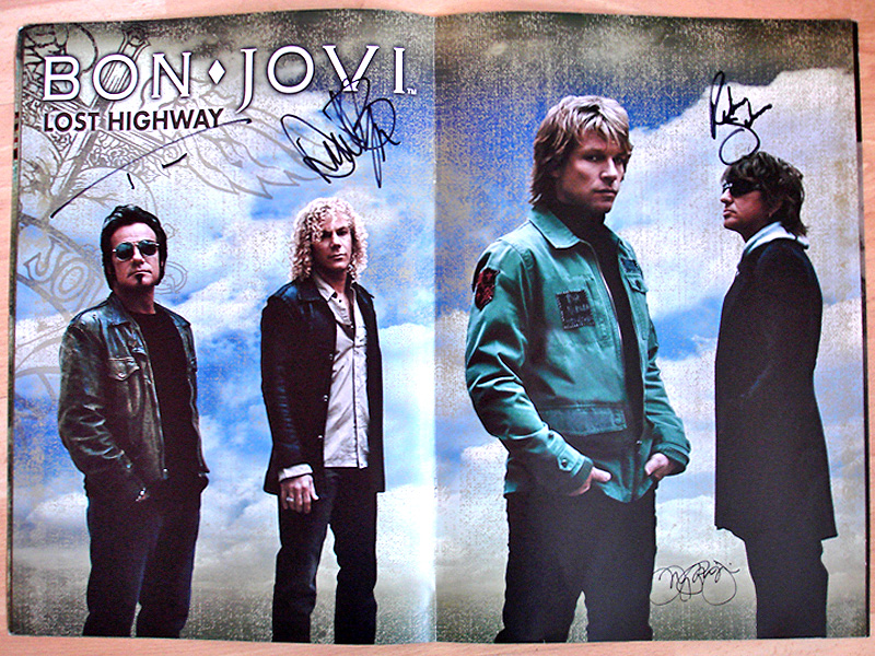 BON JOVI SIGNED JON BON JOVI RICHIE SAMBORA DAVID TICO AUTOGRAPHED